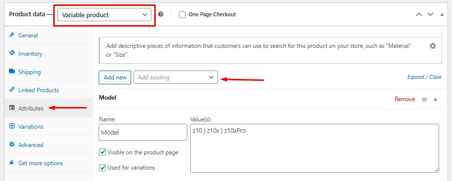 Assign Attributes to Products