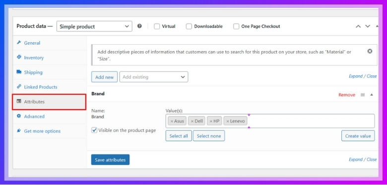 Assign Brands to Products
