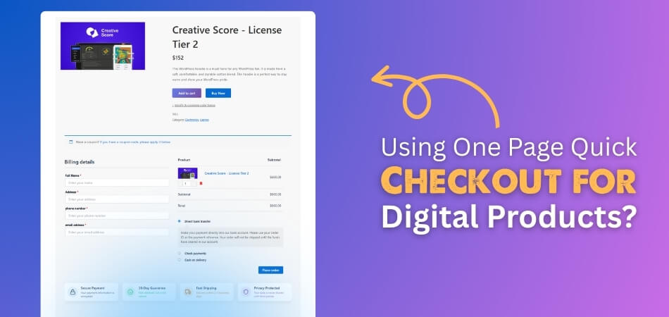Can I Use One Page Quick Checkout for Digital Products -