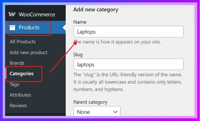 Click Add New Category