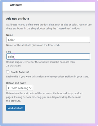 Create a Color Attribute