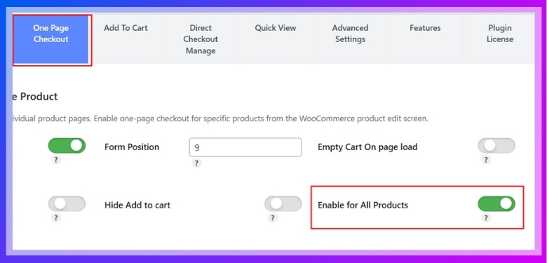 Enable Single-page Checkout for All Products