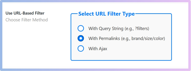 From the dropdown, choose “With Permalinks”.