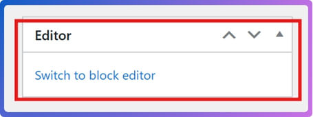 If the page opens in Classic Editor, switch to the Block Editor.