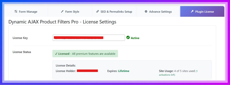 If you purchased the premium version, you’ll receive a license key that needs to be activated.