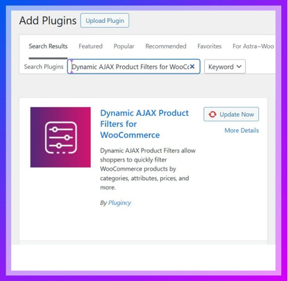 Locate the plugin and Install Now and then Activate
