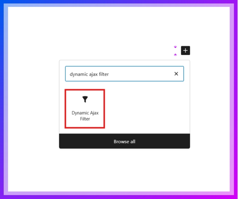 Search for Dynamic AJAX Product Filters, Add the block to the page and Click Publish or Update to save.