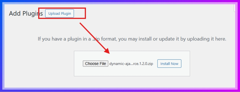 Select the ZIP file you downloaded and Click Install Now, then Activate.