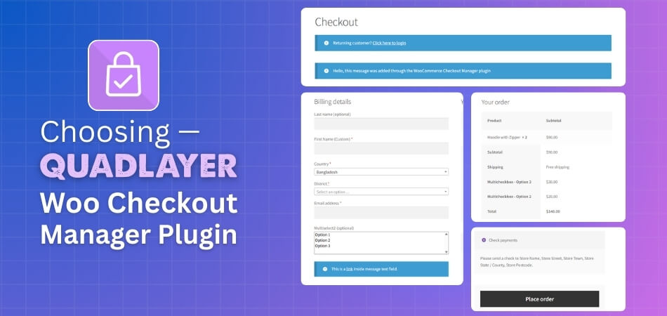 Why Should You Choose Quadlayers Woocommerce Checkout Manager