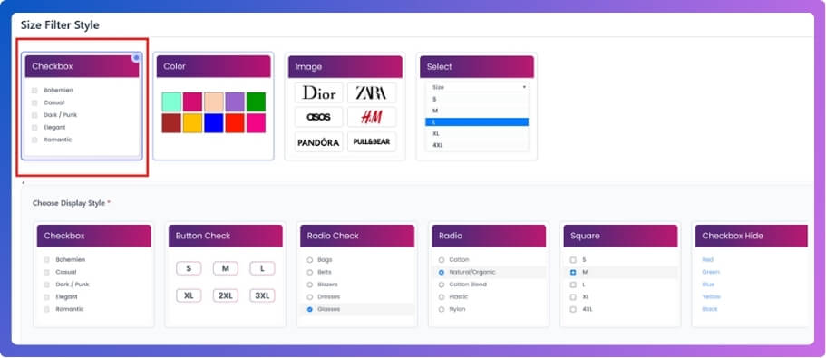 under Choose Display Style, select the one you prefer