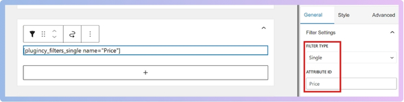 Attribute ID choose the filter you want