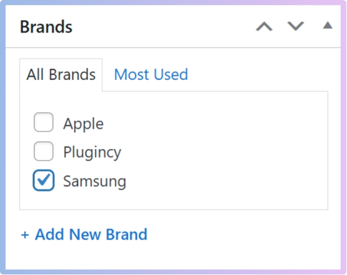 Choose the brand you want to add.