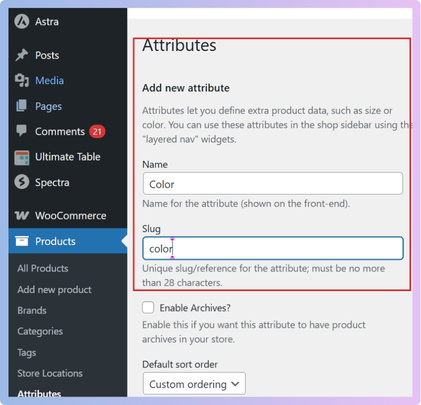 Click Add Attribute.
