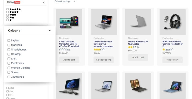 Do Category Filters Work on Both Shop and Product Pages?