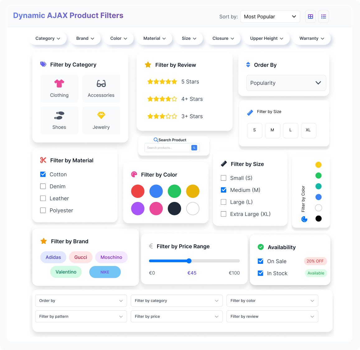 Dynamic AJAX Product Filters for WooCommerce Dynamic AJAX Product Filters for WooCommerce plugin by Plugincy