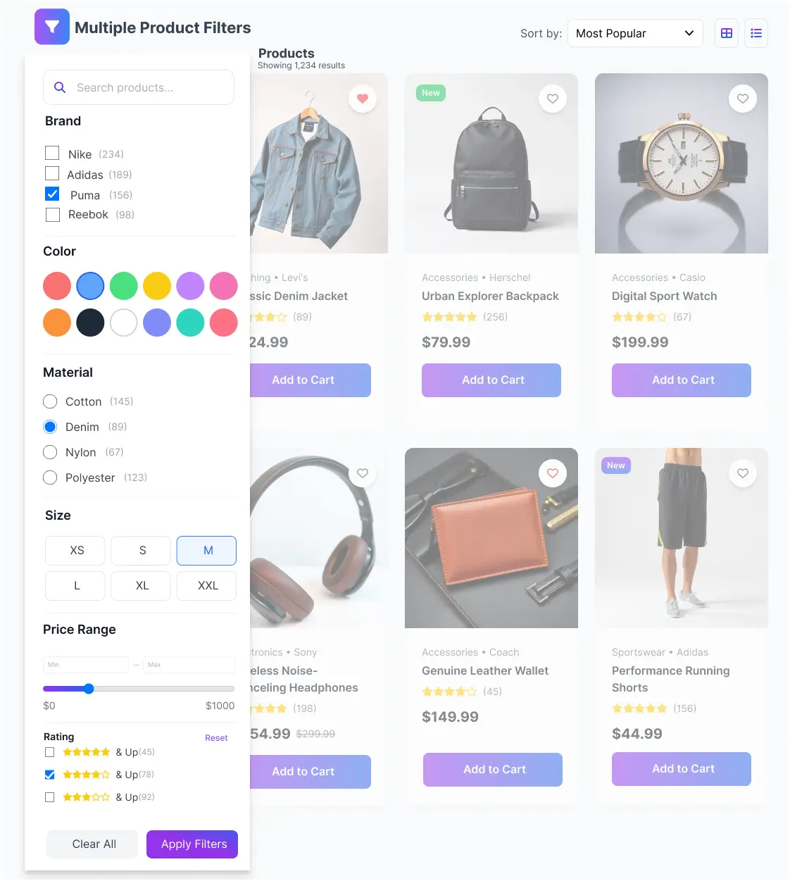 Dynamic AJAX Product Filters for WooCommerce