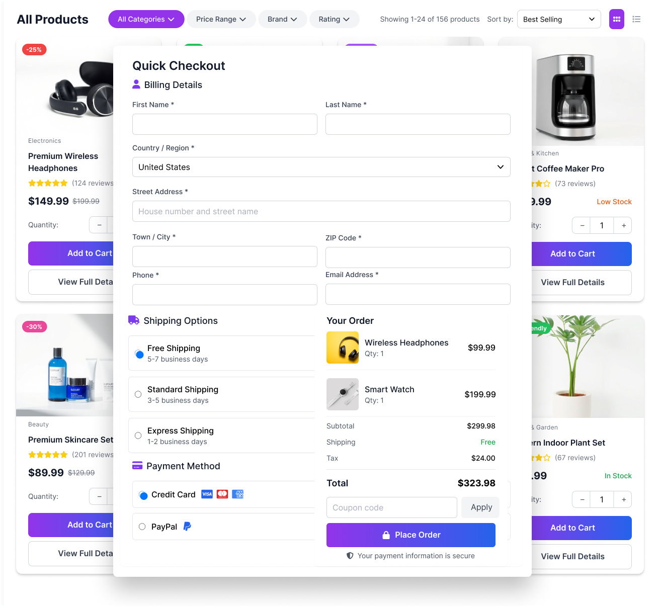 One Page Quick Checkout for WooCommerce