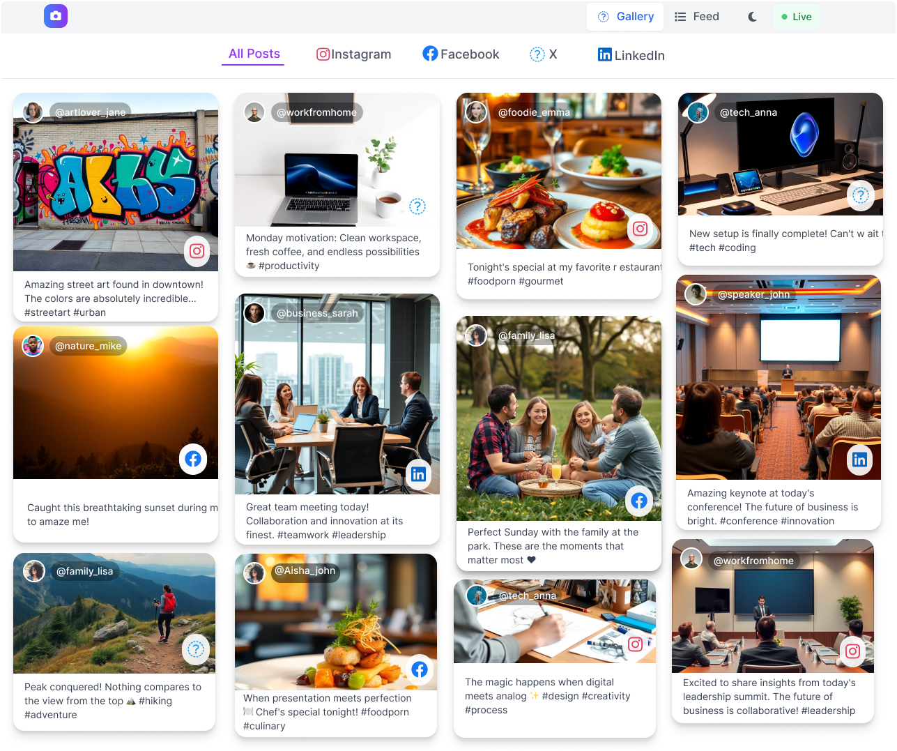 Social Media Photo Gallery – Photo Gallery & Social Media Feed