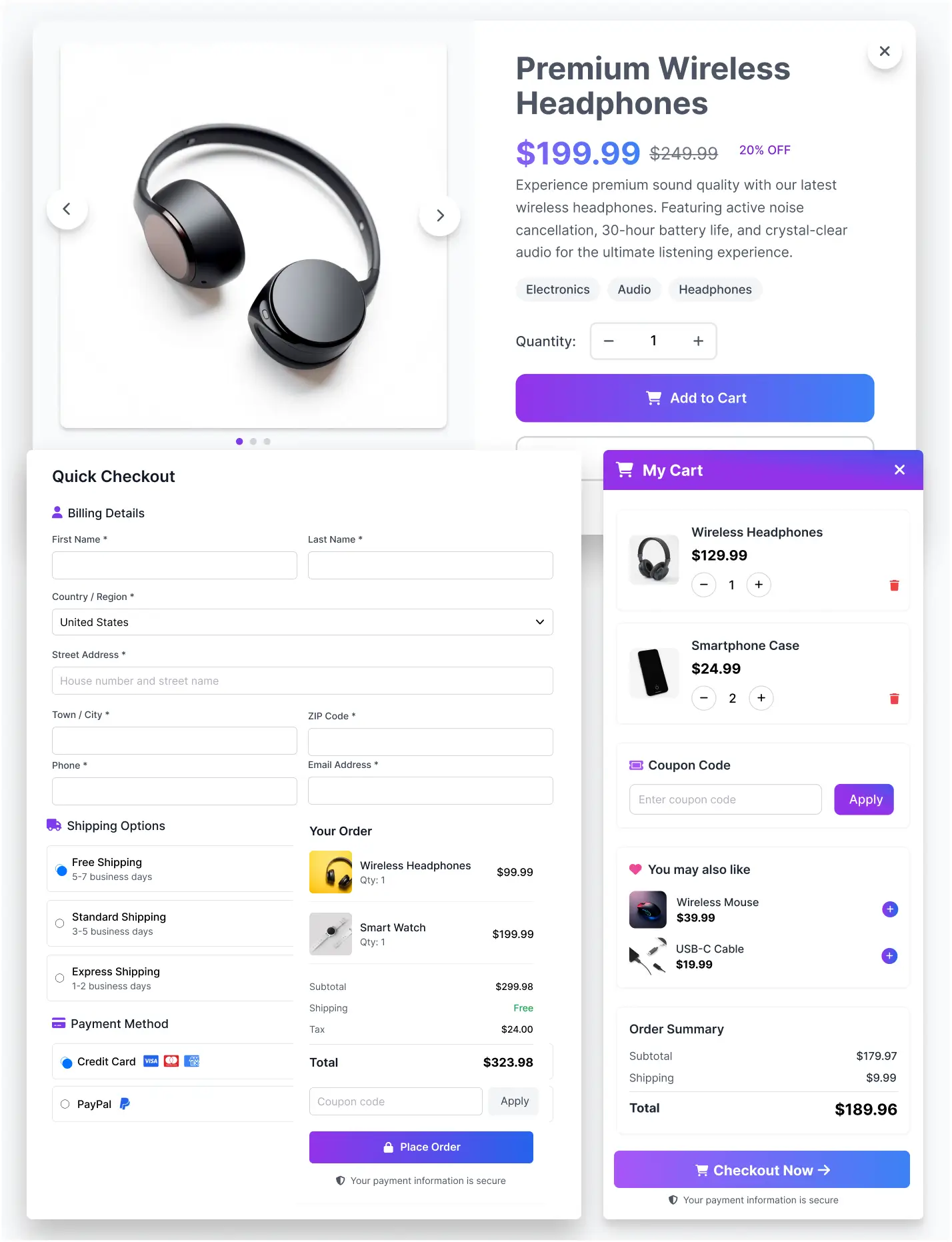 Single Page Checkout