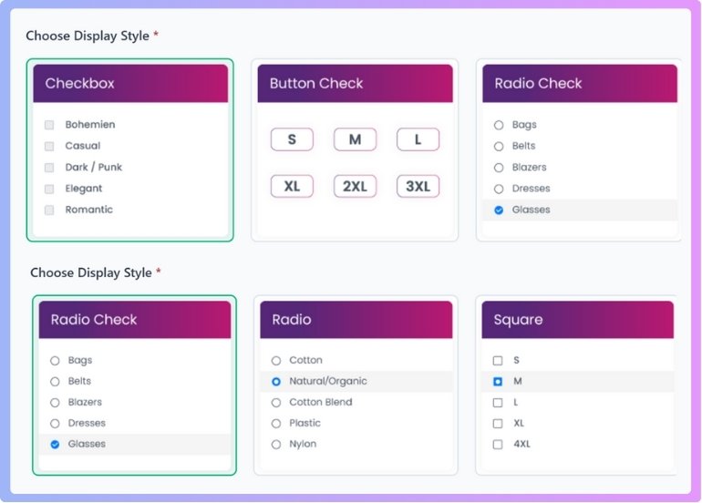 6 variations of Checkbox Style
