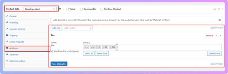 Assign Attributes to Products