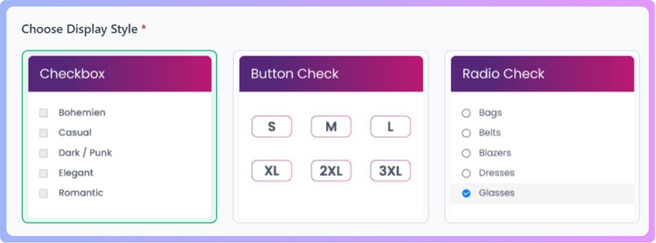Checkbox Styles (6 options) of dynamic ajax product filter plugin