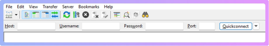 Connect to your server via FTP using a program like FileZilla. Enter your FTP host, username, password, and port.