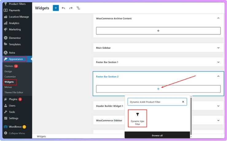 Displaying Filters on Your Store with a Widget