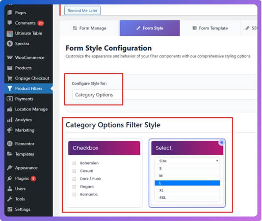 From the Select Attribute dropdown, choose Category.