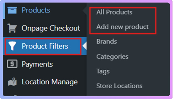 Go to Products All Products.