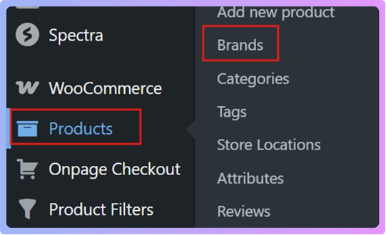 Go to Products > Brands from the dashboard