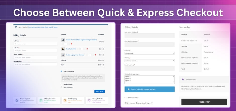 How Do First-time Shoppers Choose Between Quick and Express Checkout