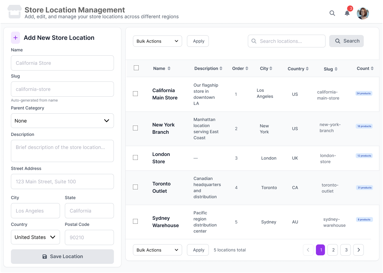Manage Store Locations in Just a Few Steps Manage Store Locations in Just a Few Steps