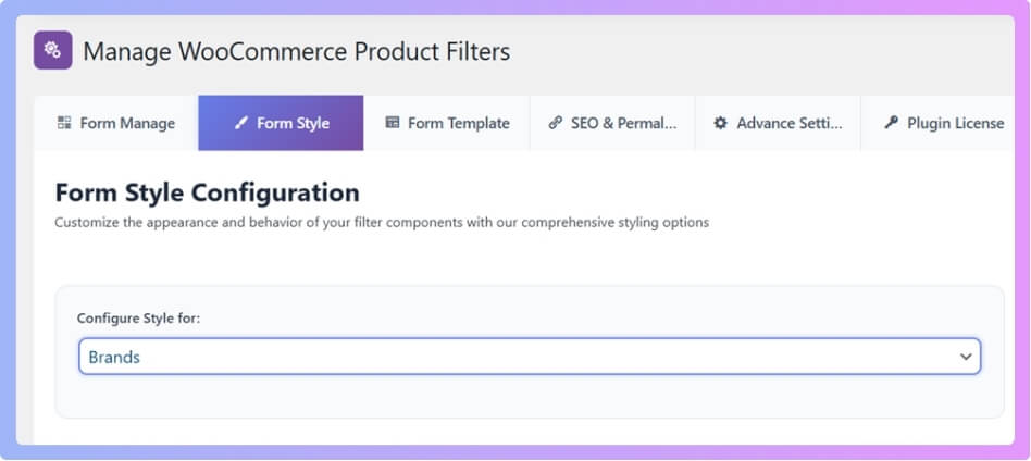 Style How the Brand Filter Looks