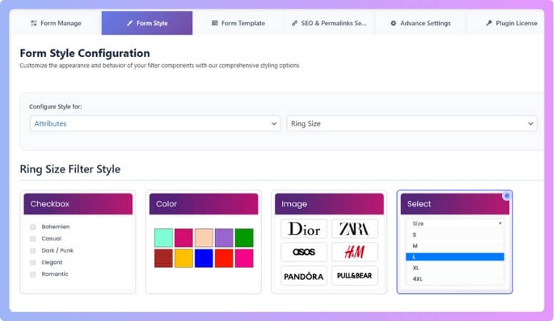 Style and Customize the Attribute Widget