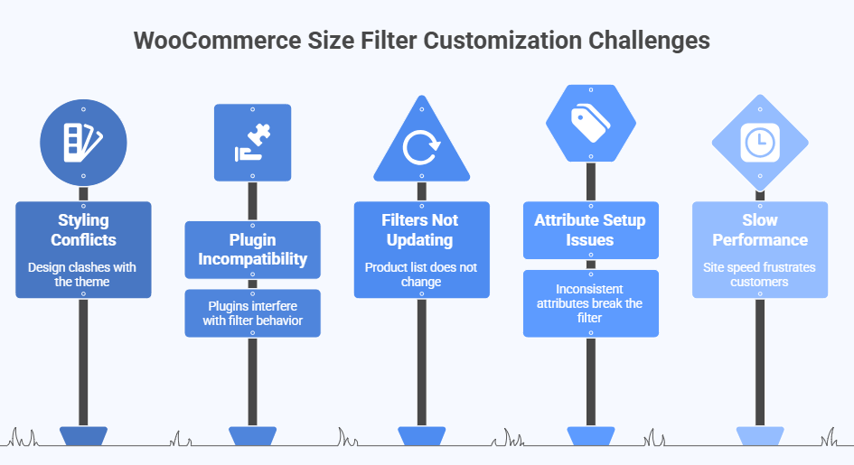 What Problems Can Occur When Customizing Size Filter Options in WooCommerce