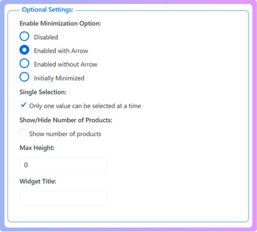 You can type a custom title for your filter box, like “Filter by Brand”.