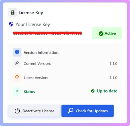 enter the license key to unlock Pro features