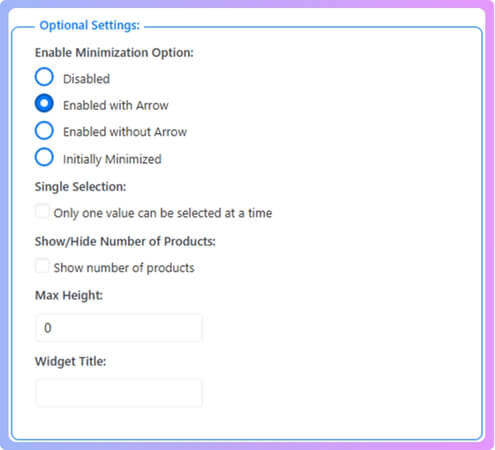 extra settings to make filter box more user-friendly