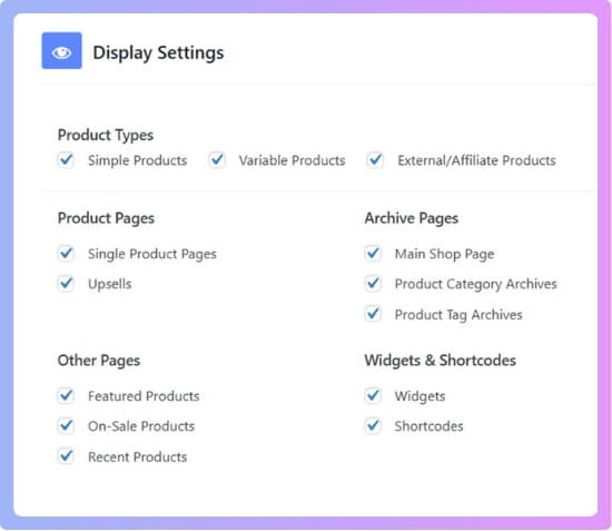 you’ll find display settings to choose