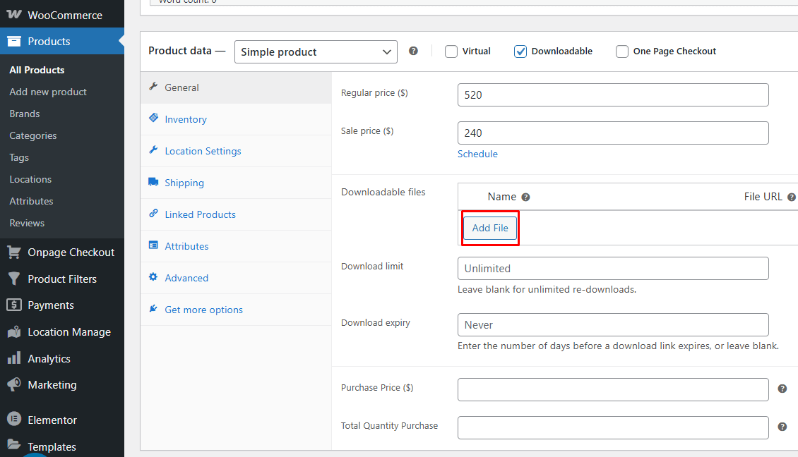Add Downloadable Files