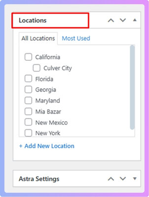 Assign Products to Locations