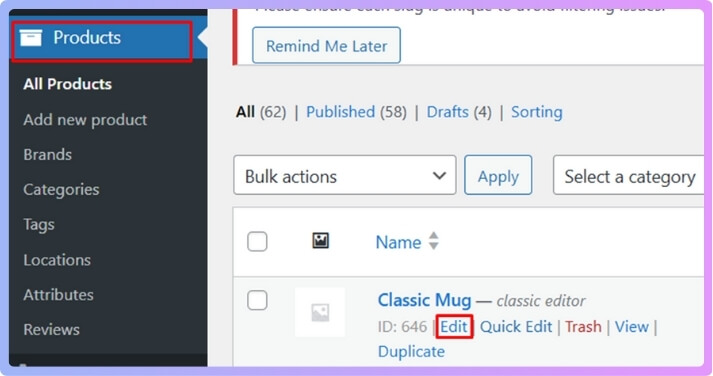 Assign Products to your Locations