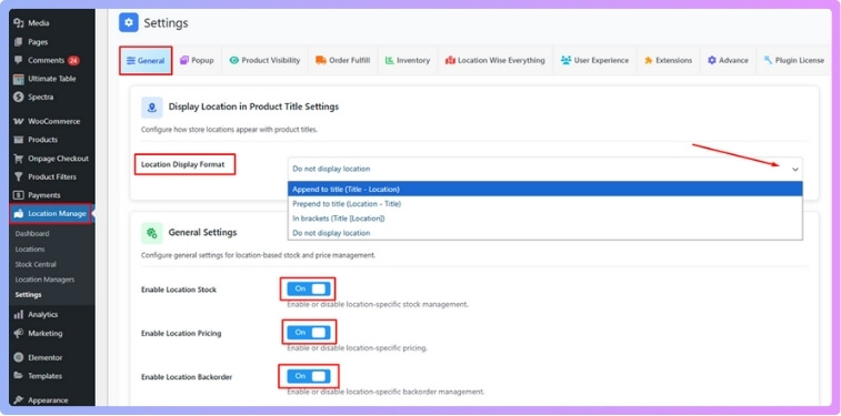 Configure General Settings