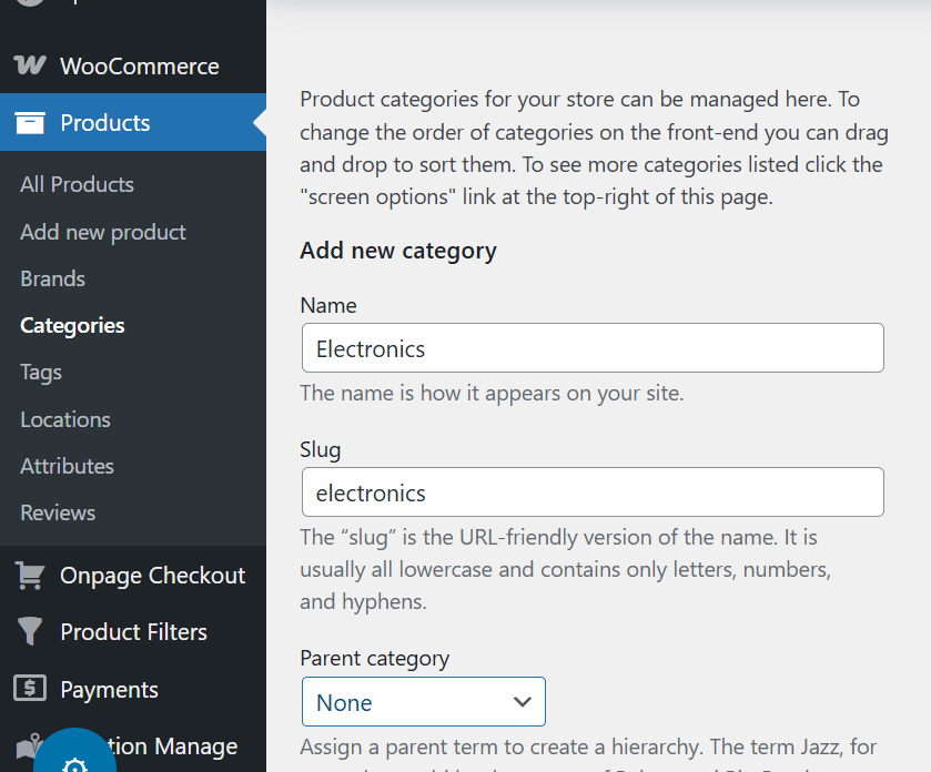 Create Categories and Assign Products