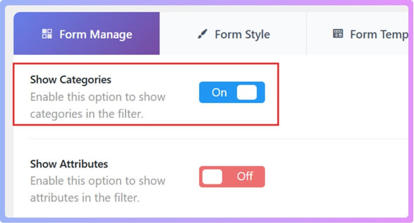 Find the option Show Category and turn it On.