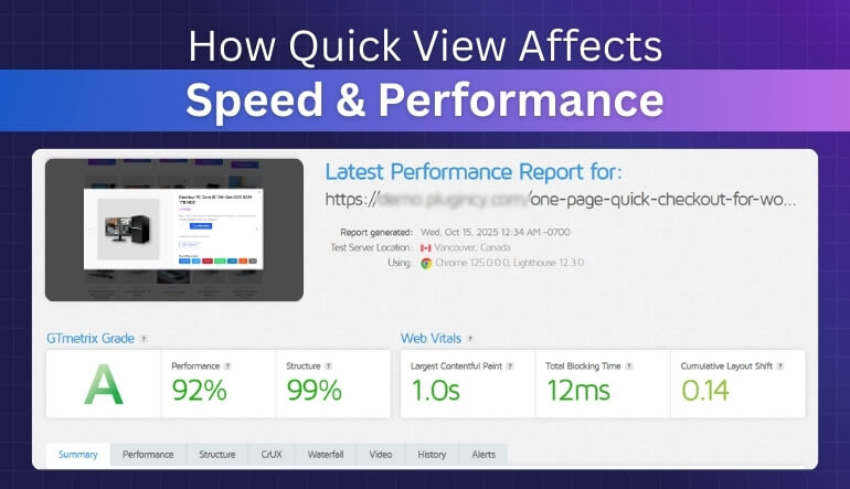 How Quick View Affects Speed and Performance