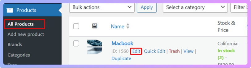 Set Clear Stock Numbers for Each Item