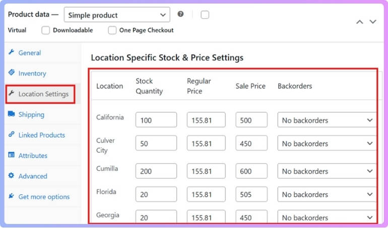 click Update or Publish to save the product