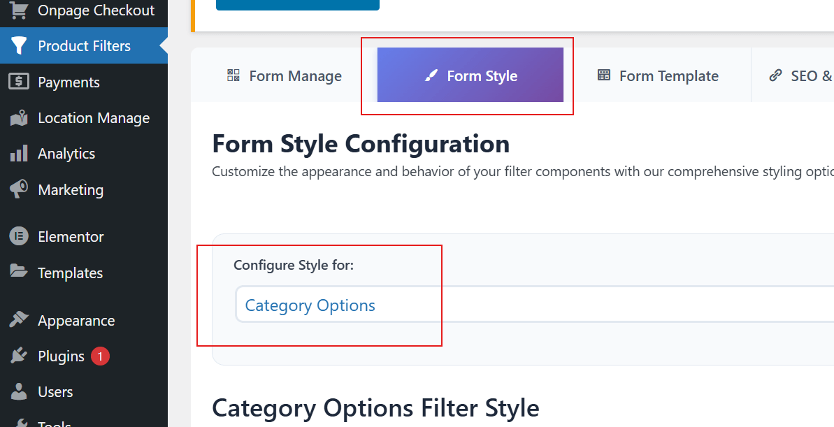go to Form Style → Category Options and select your preferred display style for categories